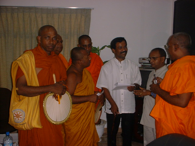 Meeting with Tamil Chelvan in Kilinochchi at his office May 2006 -3.JPG